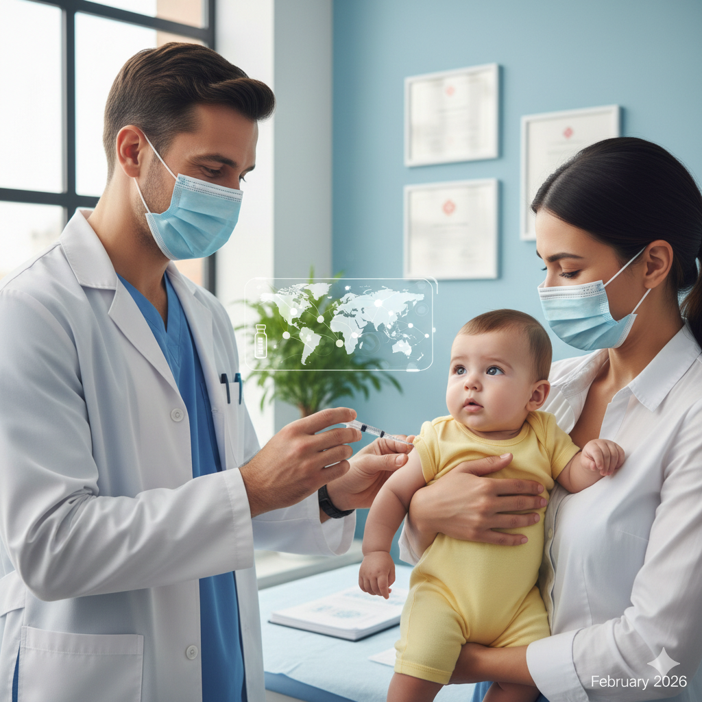Imagen de vacuna al bebé
